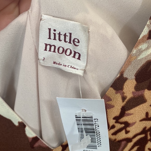 NWT Aritzia Little Moon Cordata Dress In Bronze Blush/Birch Size 2 - Picture 4 of 8